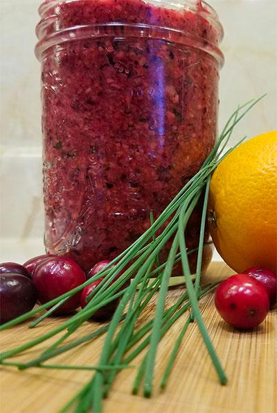 Wild Onion Cranberry Relish